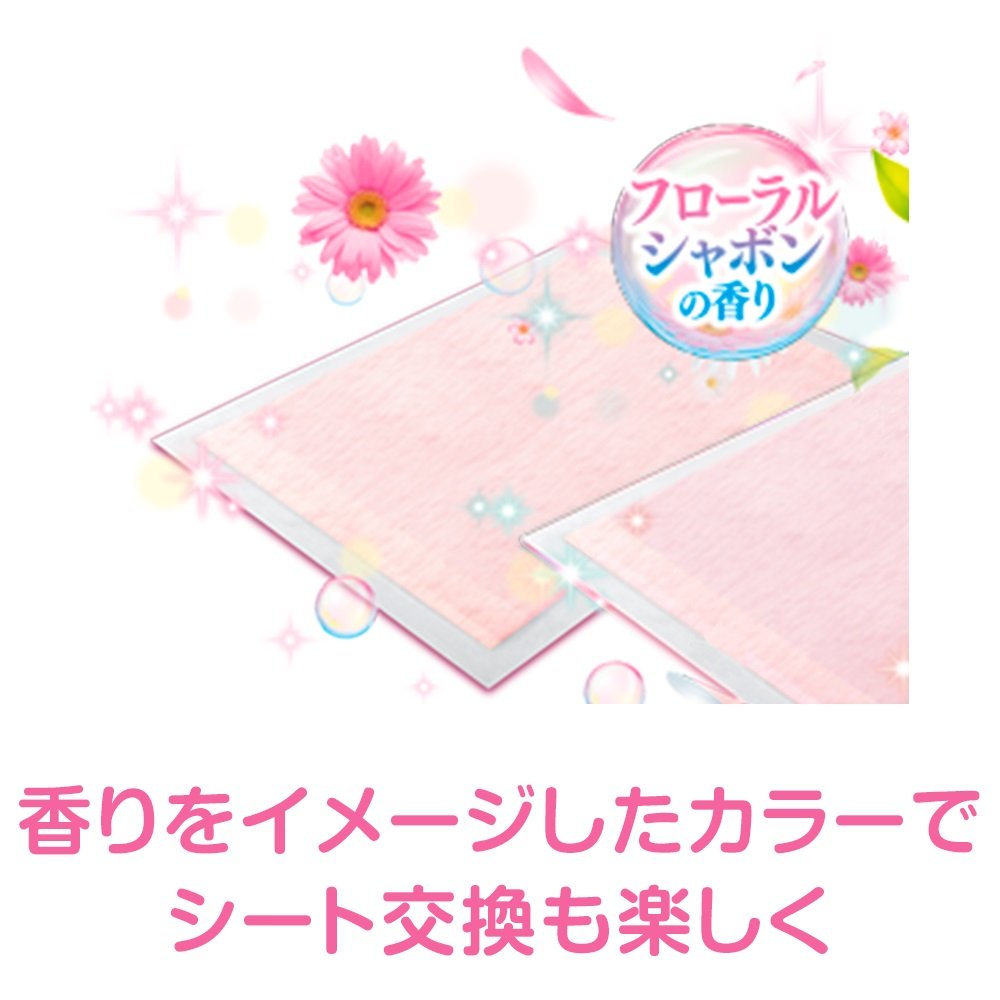 デオシート   (ふんわり香る消臭フローラルシャボン)   ワイド   64枚