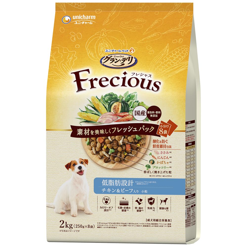 グラン・デリ フレシャス Frecious アダルト成犬用 低脂肪設計 チキン＆ビーフ入り 【2kg】 ドッグフード 犬用餌 日本製 国産 送料無料